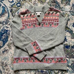 Northern Reflections Fair Isle Zip Sweater